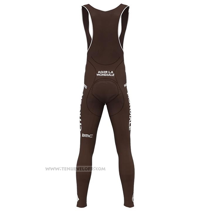 2021 Maillot Cyclisme Ag2r La Mondiale Blanc Manches Longues et Cuissard